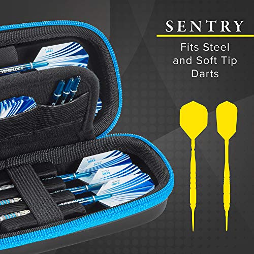Casemaster Sentry Dart Case, Blue Zipper
