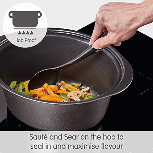 - Morphy Richards 3.5L Sear & Stew Slow Cooker | Shatter Resistant Aluminium Pot | 3 Heat Settings -