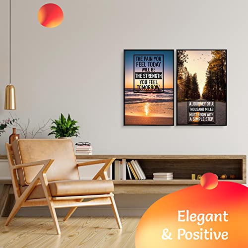 - Motivational Posters | Inspirational Quotes Wall Art Set of 6 -