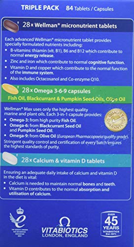 - Wellman Max - Maximum Strength Multivitamin Formula Mix with Support for energy