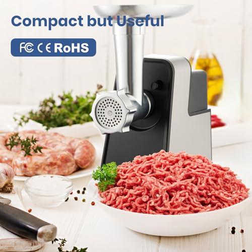 - Parmedu Electric Compact Meat Grinder for Home Use | Meat Mincer with 3 Plates -