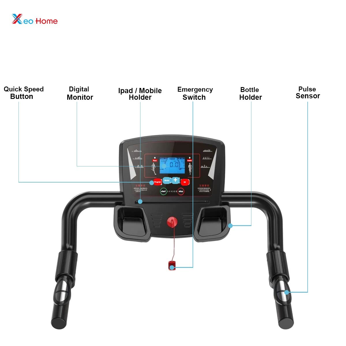 - XEO HOME Treadmill (Folding) For Home Gym.
