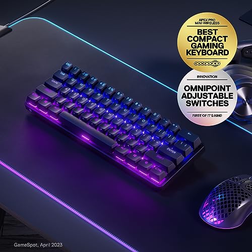 - SteelSeries Apex Pro | Mini Wireless HyperMagnetic Gaming Keyboard | World's Fastest Keyboard -