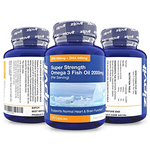 - Omega 3 Fish Oil |120 Capsules (2 Months Supply). Supports Heart, Brain Function and Eye Health -