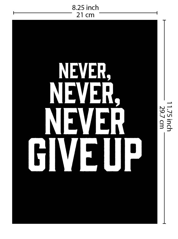 - Verbier Inspirational Quotes Wall Art - 12 x A4 motivational posters for room decor -