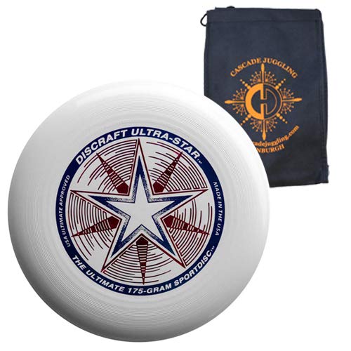 - Discraft Ultrastar 175g Flying Disc | Ultimate Frisbee Competition Spec | Includes Cascade Juggling Bag -