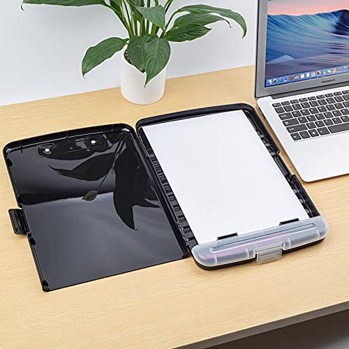 - ZCZN Plastic Clipboard with Storage, A4 Clipboard Folder with Separate Pen Holder