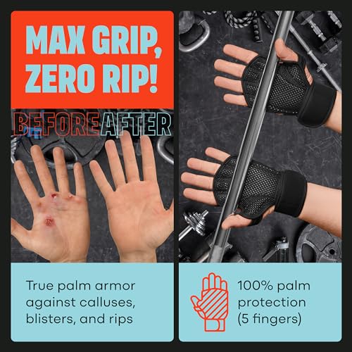 - MAVA Open Gym Gloves | Padded Weight Lifting Gloves with Wrist Support -