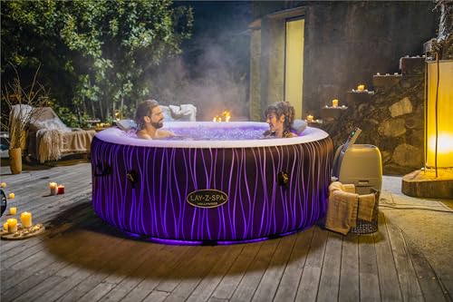 - Lay-Z-Spa Hollywood Luxe | AirJet Inflatable Hot Tub | LED Lights | 4-6 person -