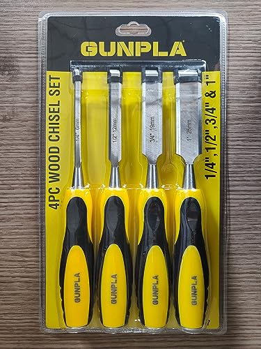 - Gunpla 4 Pieces Wood Chisel Set | Woodworking Carving Heavy Duty Hand Tools -