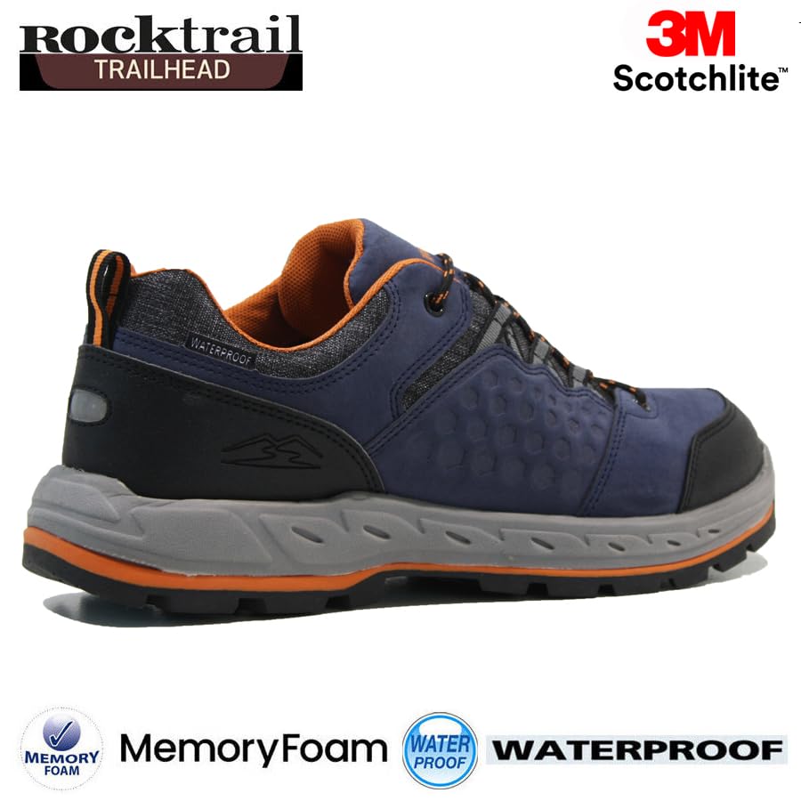 - Mens Waterproof Hiking Trainers | Memory Foam | Sturdy Grip -