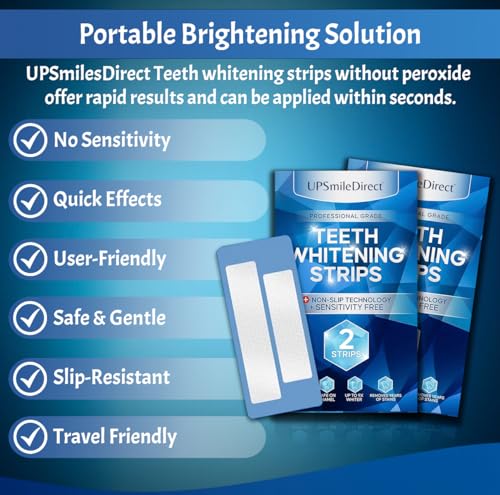 - UPSmileDirect Professional Teeth Whitening Strips 21 Treatments - Enamel Safe -