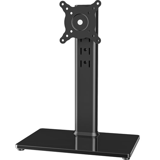 - Single LCD Computer Monitor Free-Standing Desk Stand Riser | 13 inch to 32 inch Screen -