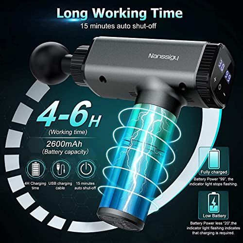 - Massage Gun Deep Tissue | Powerful 30 Speeds Percussion Muscle Massager | 2600mah -
