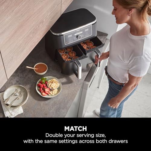 - Ninja Foodi MAX Dual Zone Digital Air Fryer | 2 Drawers | 9.5L | 6-in-1 -