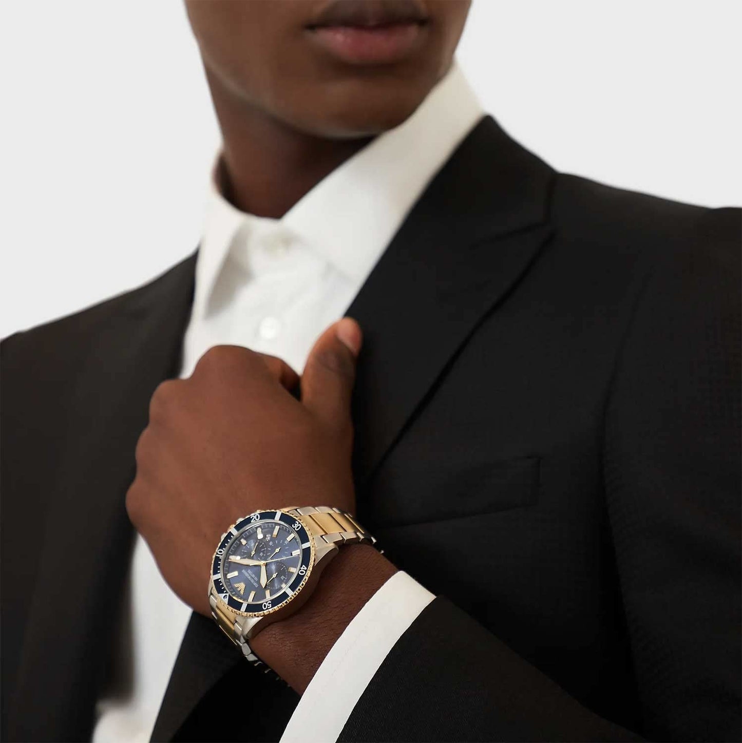 - Emporio Armani Watch for Men | Chronograph Movement | 43mm Silver / Steel Stainless Steel case with a Stainless Steel strap | AR11362 -