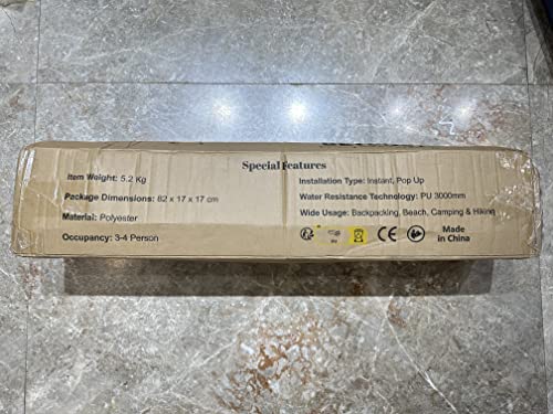 BETENST Camping Tent, Pop up Tent 3 Person Family Dome Tent Waterproof Windproof with 2 Mesh Doors, 2 Mesh Windows, Roof Skylights, 2 in 1 Double Layers, Storage Bag for Camping Hiking Backpacking