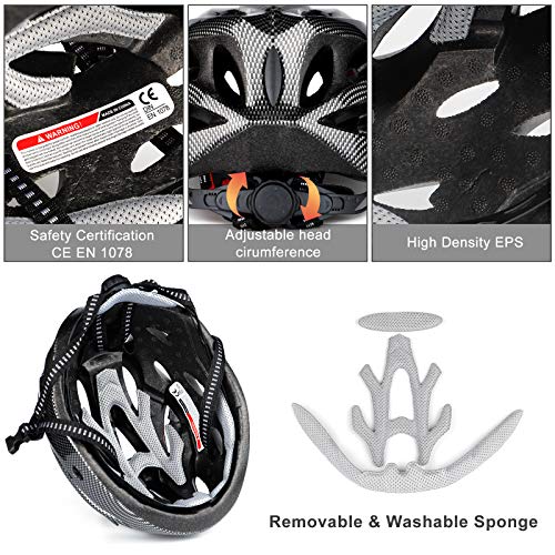 - RaMokey Cycle Helmet | Lightweight Bicycle Helmet | Adjustable Mountain & Road Bike Helmet -