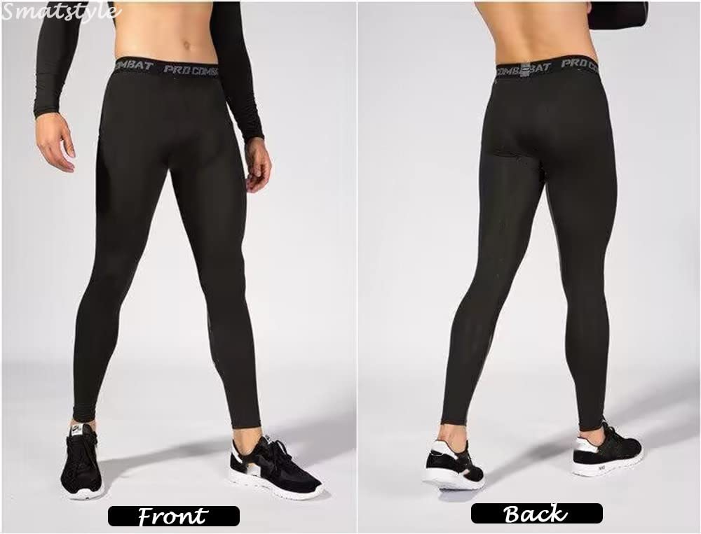 - Smatstyle Compression Trousers | Men's Sports Leggings | Running Trousers -