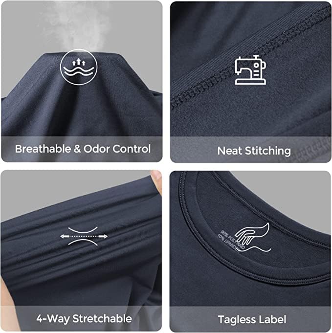 - Men's Thermal Underwear Set | Top Bottom Long Johns Warm Base layer -