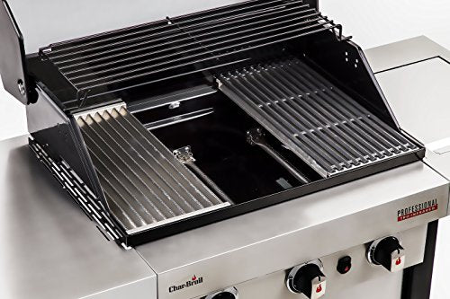 Char-Broil 140736 Professional Series 3400 S - 3 Burner Gas Barbecue Grill with TRU-Infrared™ technology and Side-Burner, Stainless Steel Finish