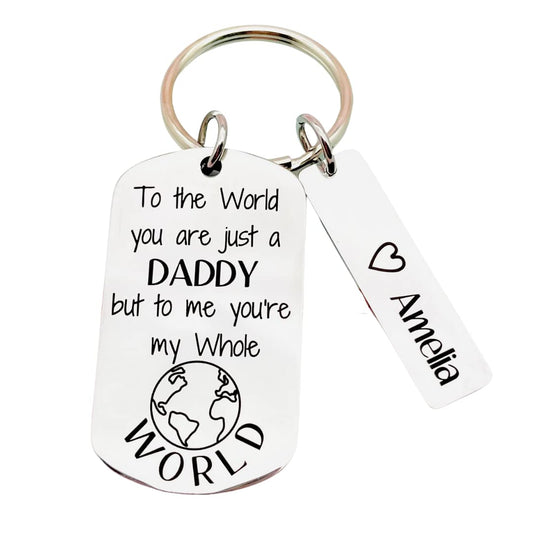 - Gift For Daddy | Father's Day Personalised Keyring -