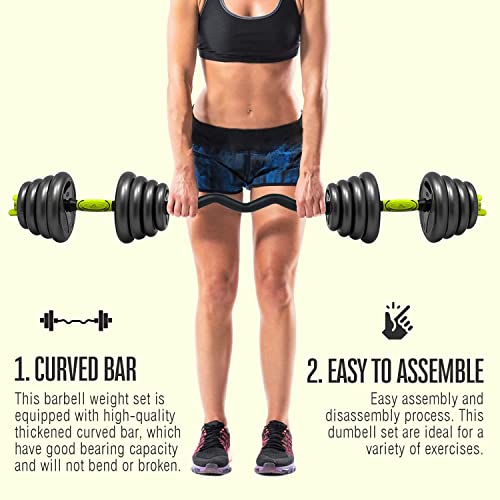 - Strongway® Adjustable 6 in 1 Dumbbell | Straight and Curl | Barbell | Kettlebell Push Up Set -