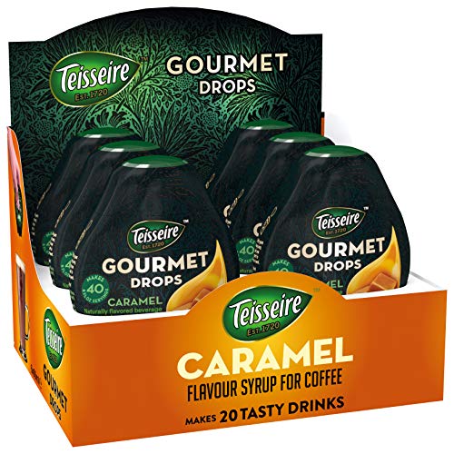 - Teisseire Gourmet Drops | Sugar Free Coffee Syrup | Zero Calories, No Carbs | Vegan | Caramel - 20 Servings Per Pack | 6 Packs -