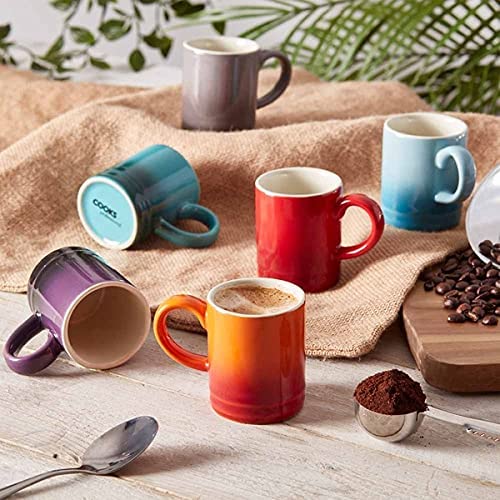 Cooks Professional 4 Piece Espresso Cup Set | Made from Durable Stoneware | Multi