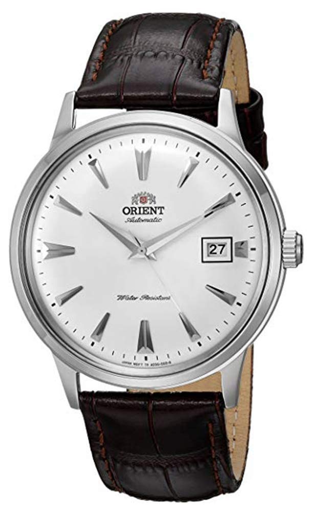 - Orient Men Analog Japanese Automatic Watch with Leather Strap -