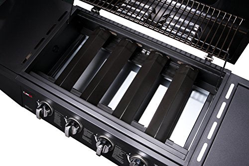 CosmoGrill Original 5 Gas Burner 4+1 Garden Grill, Steel Warming Rack, Side-Burner, Storage & Built-in Temperature Gauge for Home Garden Party Outdoor Cooking