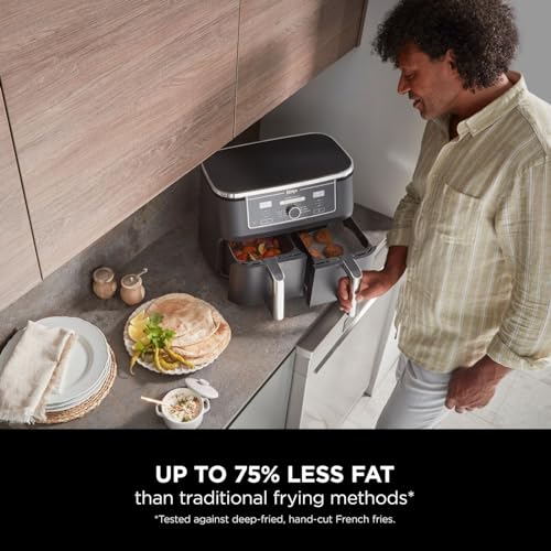 - Ninja Foodi MAX Dual Zone Digital Air Fryer | 2 Drawers | 9.5L | 6-in-1 -