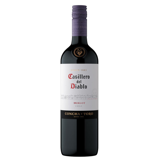 Casillero del Diablo Merlot Red Wine, Chile, Silky Smooth & Medium Bodied (Case of 6 x 75cl)