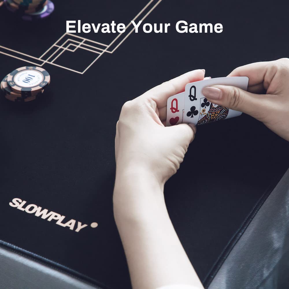 - SLOWPLAY Godel 180x90 cm Texas Hold'em Poker Layout | Portable Poker Table Top -
