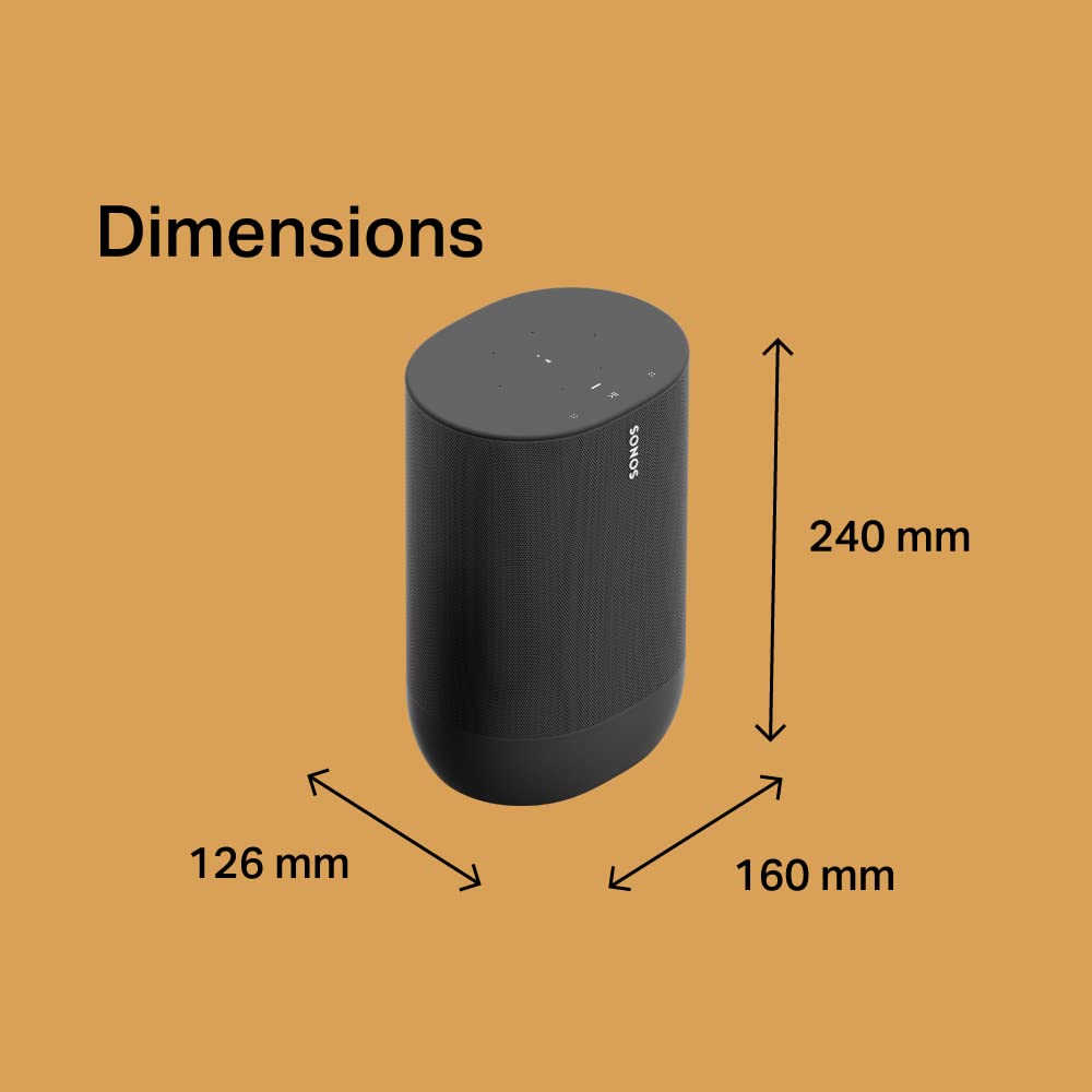 - Sonos Move - The durable battery-powered Smart Speaker for Outdoor and Indoor Listening | Black -