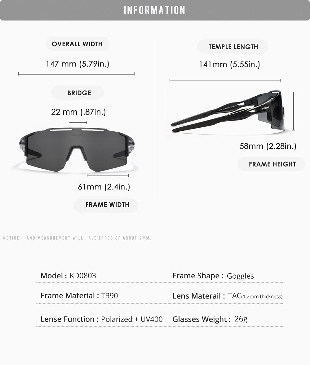 - GoHZQ Polarised Sports Sunglasses -