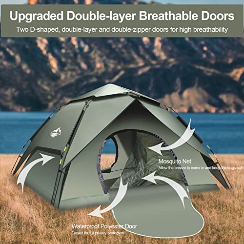 - Mimajor Camping Tent | 2-3 Man Tent | Instant Pop Up Tent -