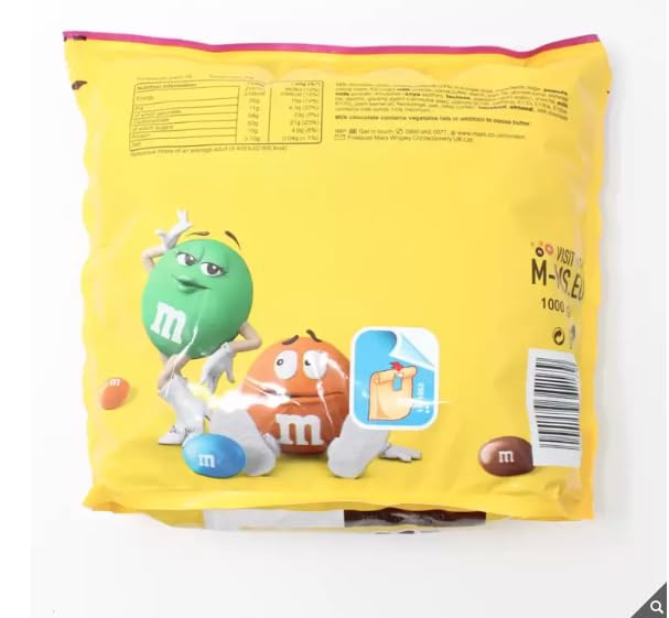 - M&M Peanut Pouch | Milk Chocolate & Peanut Crisp Sugar Shell Party Pack | 1kg -