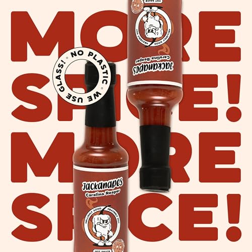 Carolina Reaper Hot Sauce by Jackanapes 150ml - Extremely Hot Vegan Chilli Sauce Made with Carolina Reaper Peppers and Citrus Fruits - Made in the UK