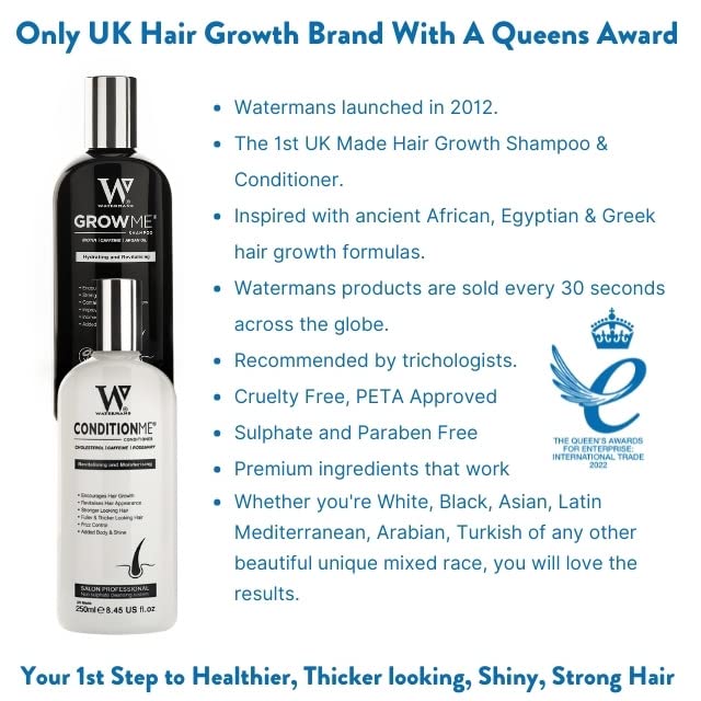 - Hair Growth Shampoo & Conditioner by Watermans | UK Biotin | Argan Oil -