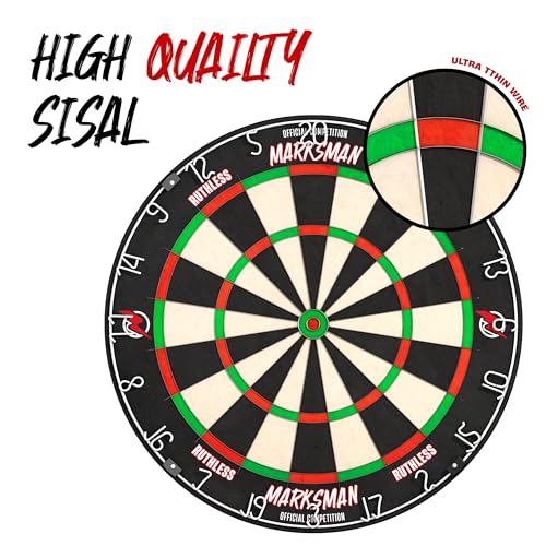 - Ruthless Marksman Dart Board | Professional Level Ultra Thin Wire -