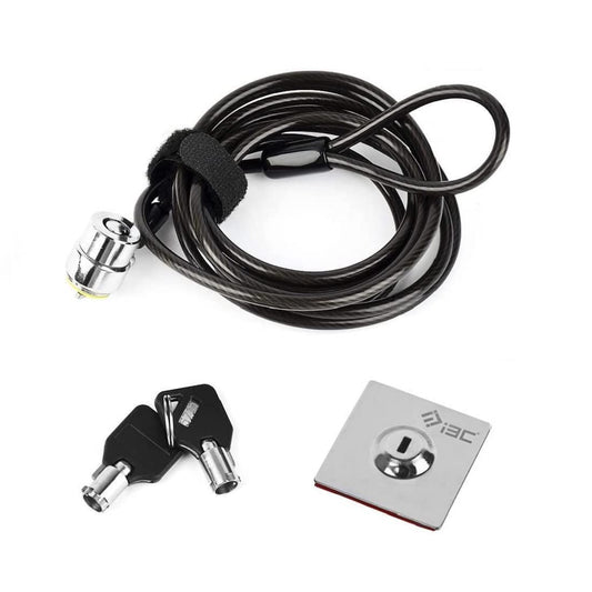 - I3C Anti-Theft Laptop Lock Cable | Anchor Plate & 2 Keys | Security Lock -