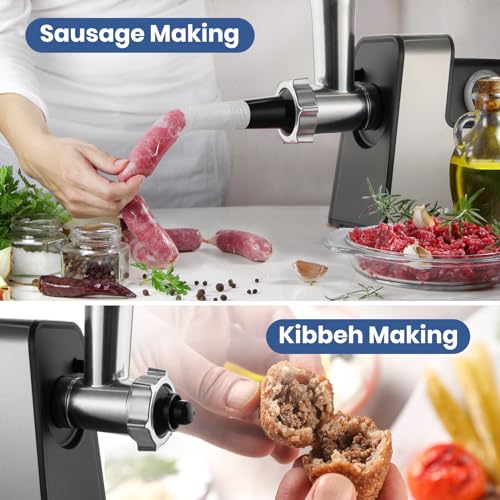 - Parmedu Electric Compact Meat Grinder for Home Use | Meat Mincer with 3 Plates -