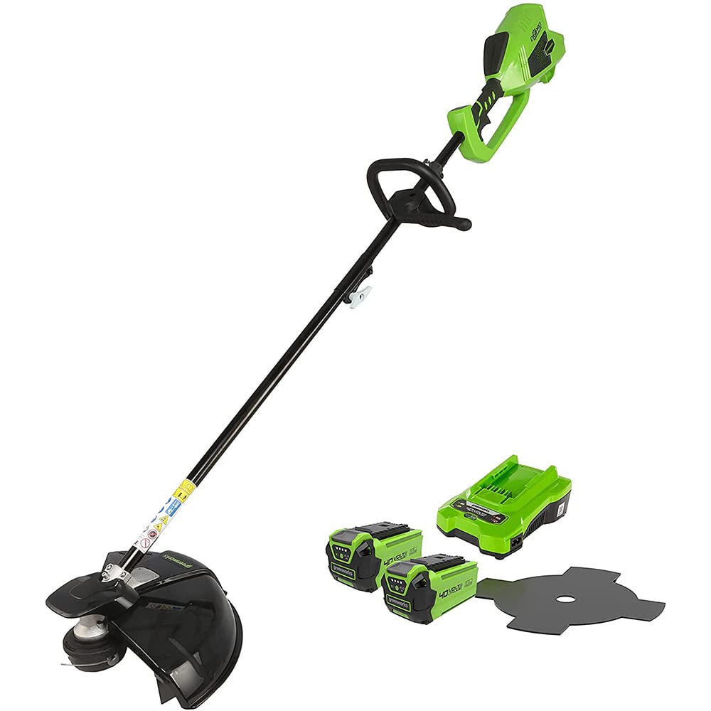- Greenworks 40V Cordless Strimmer | Brushless Motor | Adjustable Height -