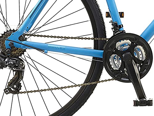 Coyote Absolute AX Gents's Urban Bike With 700C Wheels 22-Inch Aluminium Frame, 21-Speed Shimano Gearing & Shimano EZ Fire Shifters,V-Brake, Blue Colour