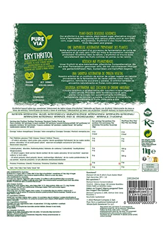 - Pure Via Sugar Alternative Powder | 1KG | Non-GMO Certified -