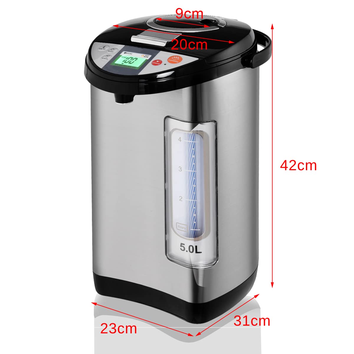 - GiantexUK 5L Hot Water Dispenser | Stainless Steel Catering Urn With 24H Timer -