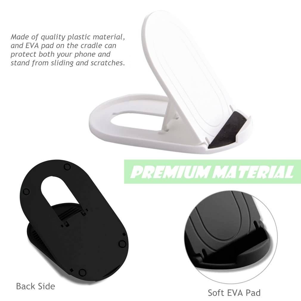 - Morices 4 Pcs Foldable Cell Phone Stand | Oval Shaped Multi-Angle -