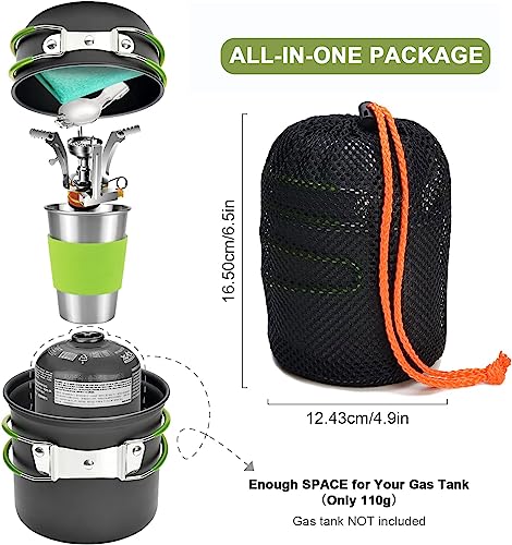 - Odoland Camping Cookware Kit | Outdoor Cooking Set | Non Stick -
