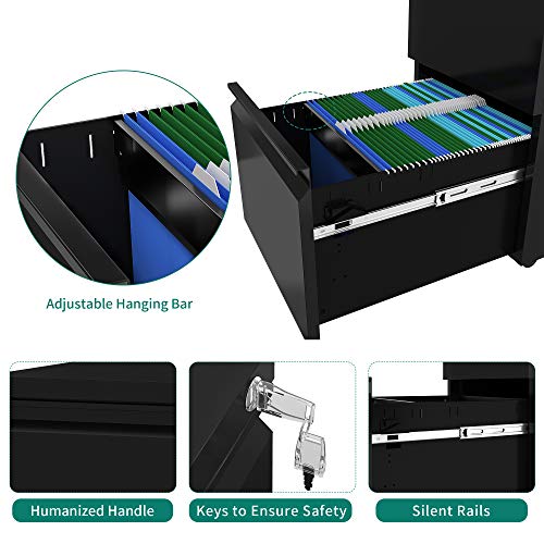 - YITAHOME Mobile Filing Cabinet with 2 Lockable Drawers